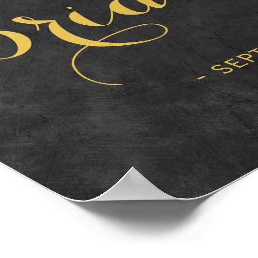 素朴ひまわりブライダルシャワー歓迎サイン ポスター (角)