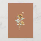 素朴ひまわりベージュ結婚のアドバイスカード アドバイスカード (裏面)