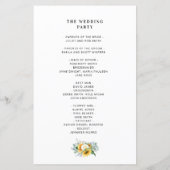 素朴ひまわりユーカリ結婚式プログラム (裏面)