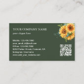 素朴ひまわりユーカリQRコード 名刺 (裏面)