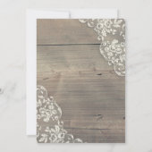 素朴ひまわりヴィンテージフローラレース結婚ズ 招待状 (裏面)