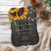 素朴ひまわり屋の木結婚の光 招待状