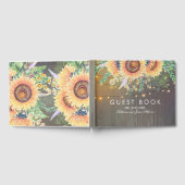 素朴ひまわり木とストリングラ結婚イト ゲストブック (全面)