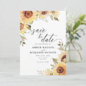 素朴ひまわり植物性フローラ保存日 招待状 (スタンド正面)