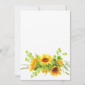 素朴ひまわり水彩ブライダルシャワー 招待状 (裏面)