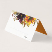 素朴ひまわり水彩秋フローラ結婚 (裏面)