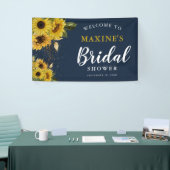 素朴ひまわり海軍金ゴールドブライダルシャワー 横断幕 (トレードショー)