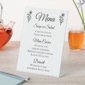 素朴ひまわり白黒フローラ結婚のメニュー 台座サイン (インサイチュ)