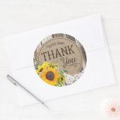 素朴ひまわり結婚さん ラウンドシール (封筒)