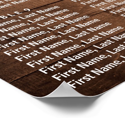 素朴ひまわり結婚の座席表 ポスター (角)