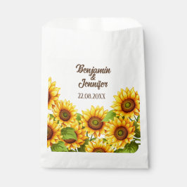素朴ひまわり結婚式の引き出物バッグ フェイバーバッグ