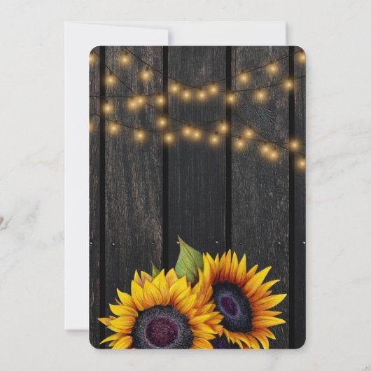 素朴ひまわり結婚灯 招待状 (裏面)