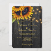 素朴ひまわり結婚灯 招待状 (正面)