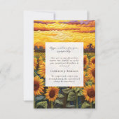 素朴ひまわり記念写真悔やみや弔慰葬儀 サンキューカード (正面)