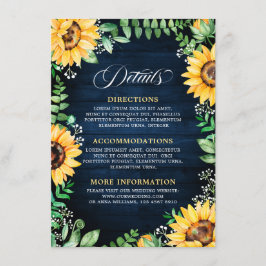 素朴ひまわり赤ちゃんの息ネイビーブルー詳細 エンクロージャーカード