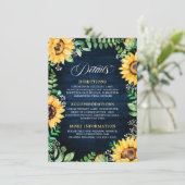 素朴ひまわり赤ちゃんの息ネイビーブルー詳細 エンクロージャーカード (スタンド正面)