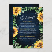 素朴ひまわり赤ちゃんの息ネイビーブルー詳細 エンクロージャーカード (正面/裏面)