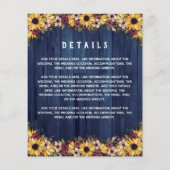 素朴ひまわり青い木2 In 1予算結婚額 (裏面)