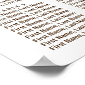 素朴ひまわり12台結婚座席表 ポスター (角)