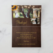 素朴ひまわり5 結婚photocollage サンキューカード (内部)