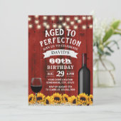 素朴ひまわり60誕生日ワインパーティー 招待状 (スタンド正面)