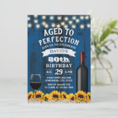 素朴ひまわり80誕生日ワインパーティー 招待状 (スタンド正面)