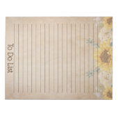 素朴ひまわり ノートパッド (正面)