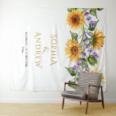 素朴ひまわり&ラバ結婚ンダー タペストリー (インサイチュ(横))