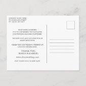 素朴ひまわり。日付結婚の変更の延期 インビテーションポストカード (裏面)