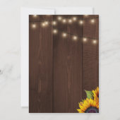 素朴ひまわりbbqのカップル結婚シャワーを行う 招待状 (裏面)