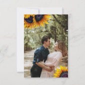 素朴ひまわりPHOTO日付の結婚保存 セーブザデート (裏面)