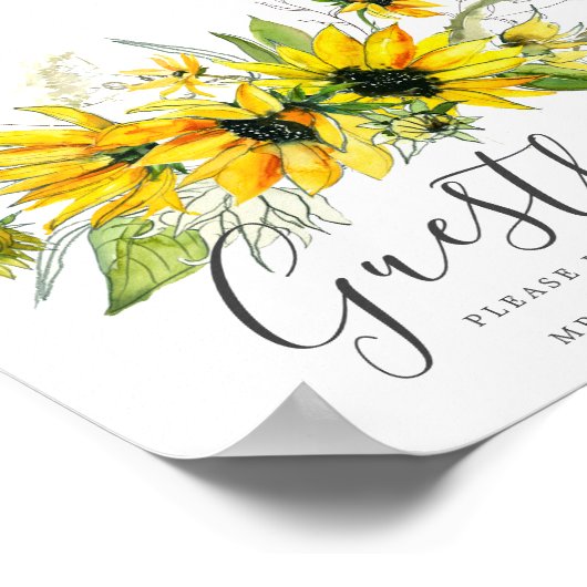 素朴ひま結婚わりゲストブック ポスター (角)