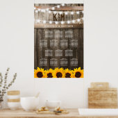 素朴ひま結婚わり座席表 ポスター (キッチン)