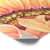 素朴ひま結婚フラワーズゲストブックサイン ポスター (角)