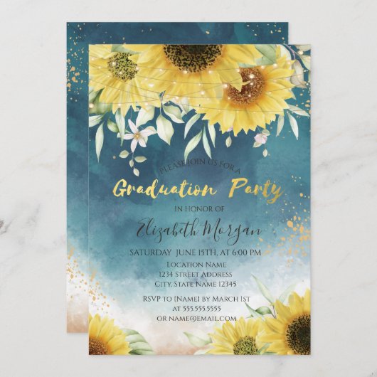 素朴ひま花葉が卒業 招待状 (正面/裏面)