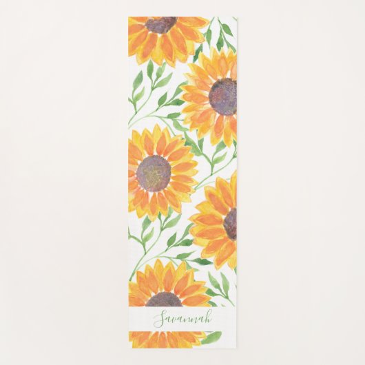 素朴ひま葉パーソナライズされたの名前 ヨガマット (正面)