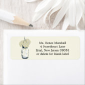 素朴ぶら下がったメイソンのアジサイ ラベル (インサイチュ)