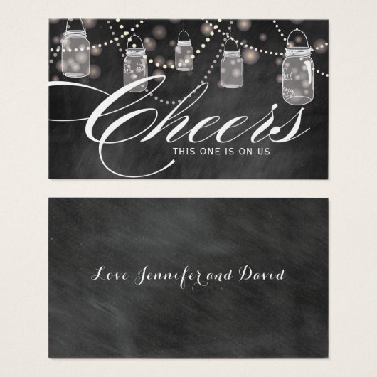 素朴ぶら下がったMason Jarsチケット – パック100 (正面&裏面)