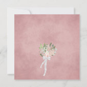 素朴ほこりっぽいバラ水カラーリース結婚 招待状 (裏面)