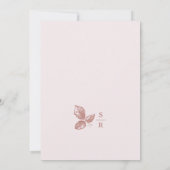 素朴ほこりっぽいピお洒落クフローラ結婚ズ 招待状 (裏面)