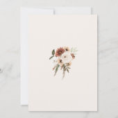 素朴ほこりっぽいピンク色の緑のフローラ結婚に感謝 サンキューカード (裏面)