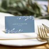 素朴ほこりっぽい青いフローラの結婚山花 プレイスカード