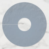 素朴ほこりっぽい青いフローラ結婚鳥 ワイングラスタグ (裏面)