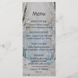 素朴ほこりっぽい青い冬の森の水の色結婚の メニュー