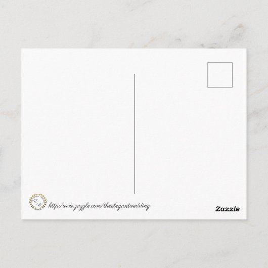 素朴ほこりっぽい青とボホの結婚野の花 ポストカード (裏面)