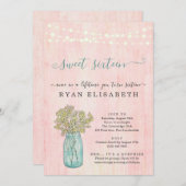 素朴みすぼらしいシックなサプライズSweet sixteenパーティー 招待状 (正面/裏面)