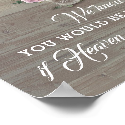 素朴もし天国は今のところ記念され遠くにた ポスター (角)