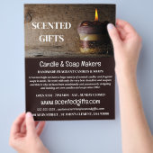 素朴ろうそく、ろうそく、せっけん広告メーカー チラシ (手)