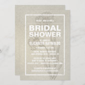 素朴アイボリーブライダルシャワー招待状 招待状 (正面/裏面)