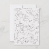 素朴アイボリーマグノリア結婚花 出欠カード (裏面)